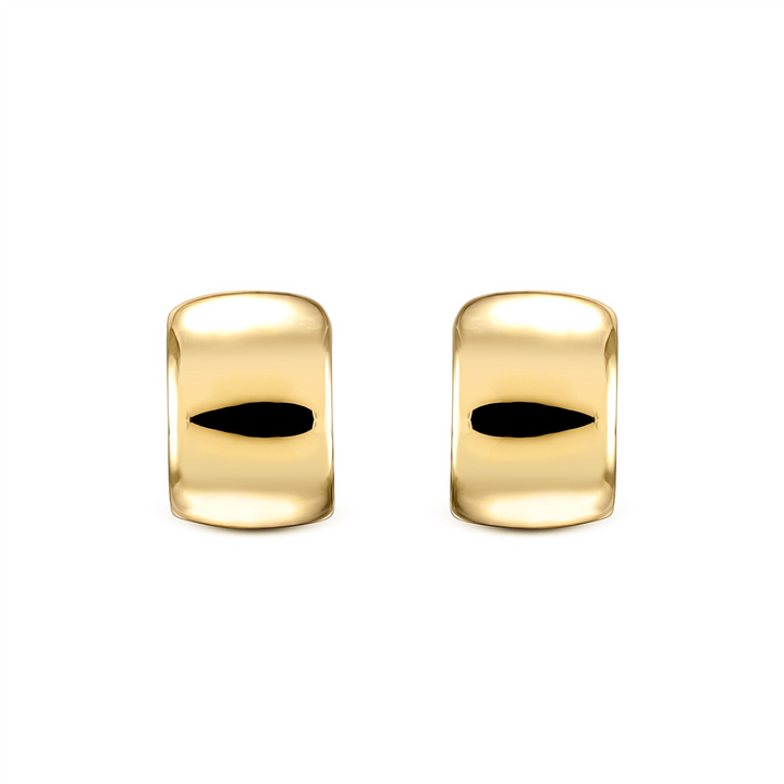 14K Yellow Gold Electroform Huggie