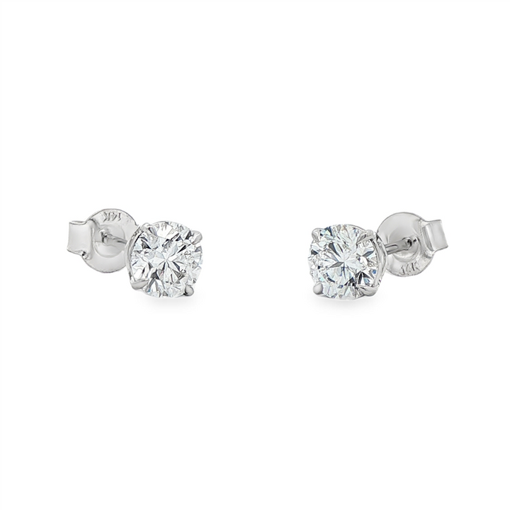 14K White Gold Lab Grown Diamond Stud Earrings – 1.46ctw.