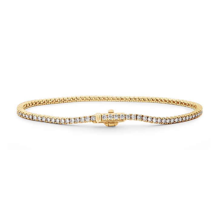 14K Yellow Gold Diamond Tennis Bracelet - 2.00ctw.