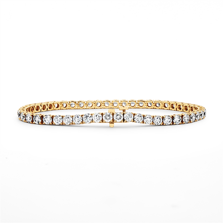 14K Yellow Gold Lab Grown Diamond Tennis Bracelet – 5.63ctw.