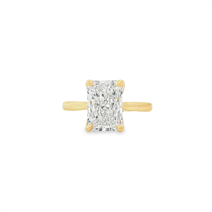 14K Yellow Gold Tulip Solitaire Semi-Mount Engagement Ring
