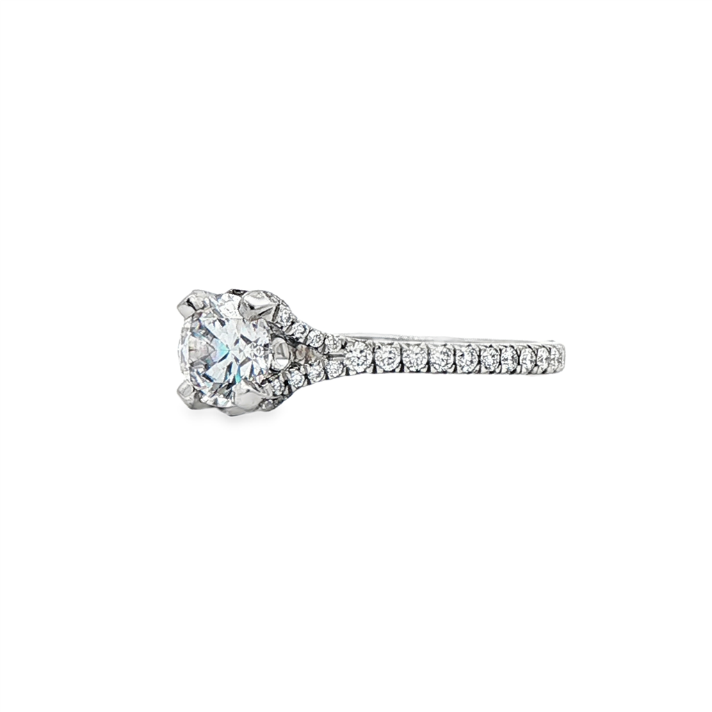 Platinum Diamond Semi-Mount Engagement Ring – 0.43ctw.