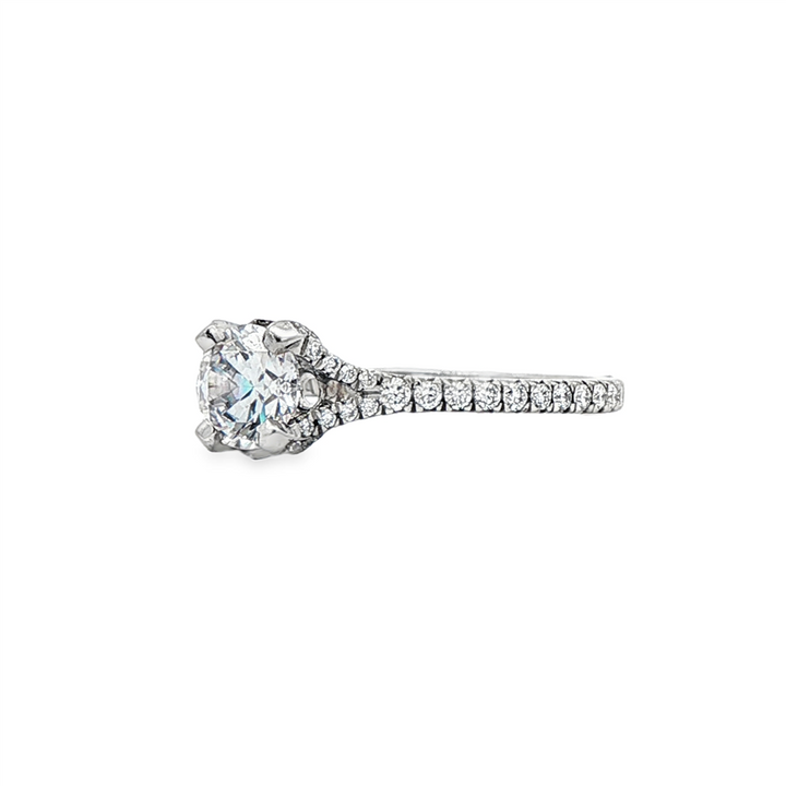Platinum Diamond Semi-Mount Engagement Ring – 0.43ctw.