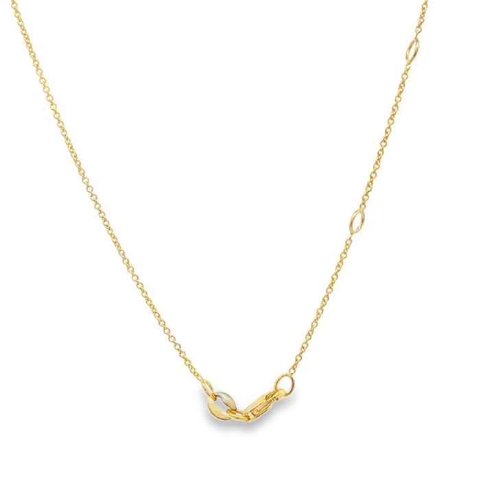 18K Yellow Gold 1mm Adjustable Rolo Chain - 16-18"