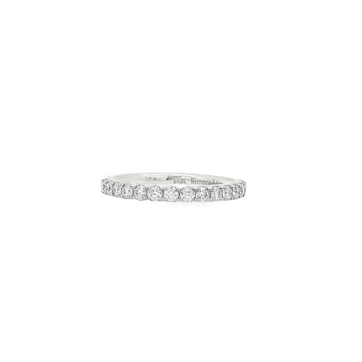 14K White Gold 2.3mm Natural Diamond Half Eternity Band (RN-150) – 0.45ctw