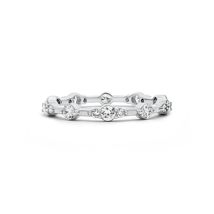14K White Gold Lab Diamond Whisper Band – 0.58ctw.