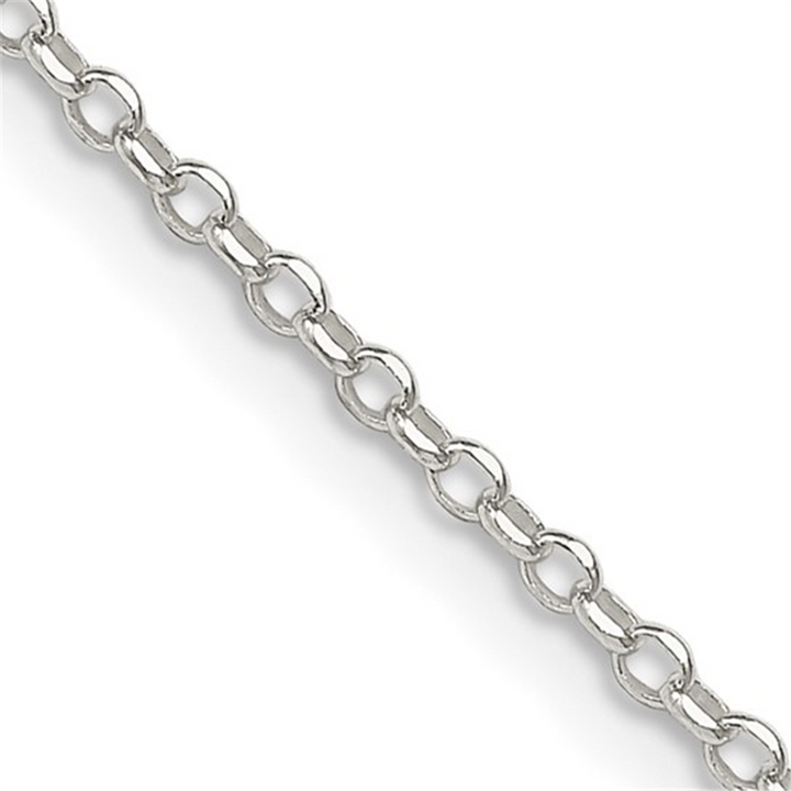 Sterling Silver Diamond-Cut Rolo Chain – 1.75mm, 20"