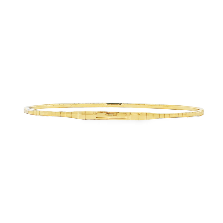 14K Yellow Gold Diamond Flexi Bangle Bracelet - 0.36ctw.