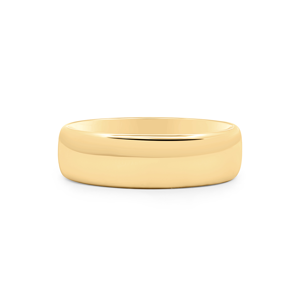 14K Yellow Gold 6.5mm Euro Comfort Fit Men’s Band