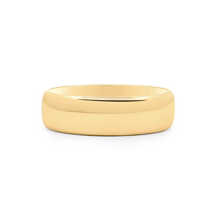 14K Yellow Gold 6.5mm Euro Comfort Fit Men’s Band
