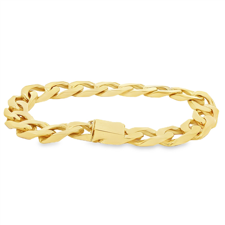 14K Yellow Gold Estate Oval Link Bracelet – 10 x 18 x 3mm, 8.5", 53.9g