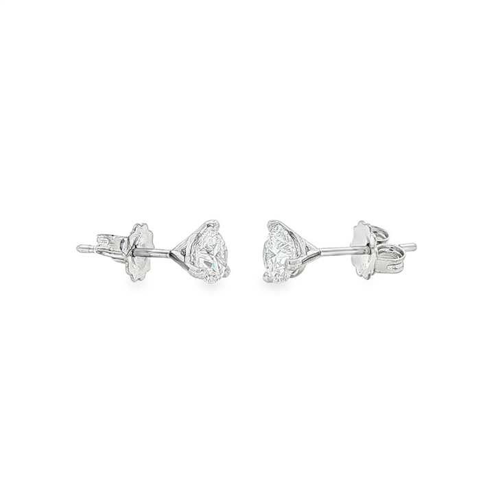 14K White Gold Lab-Grown Diamond Martini Stud Earrings – 1.00ctw, D Color, VVS2 (IGI Certified)