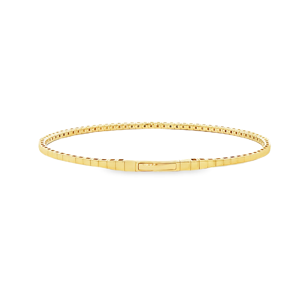 14K Yellow Gold Stud Half Flexi Diamond Bracelet – 0.35ctw.