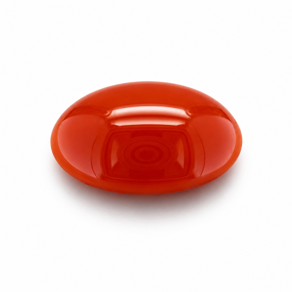 8.65ct Oval Coral Cabochon