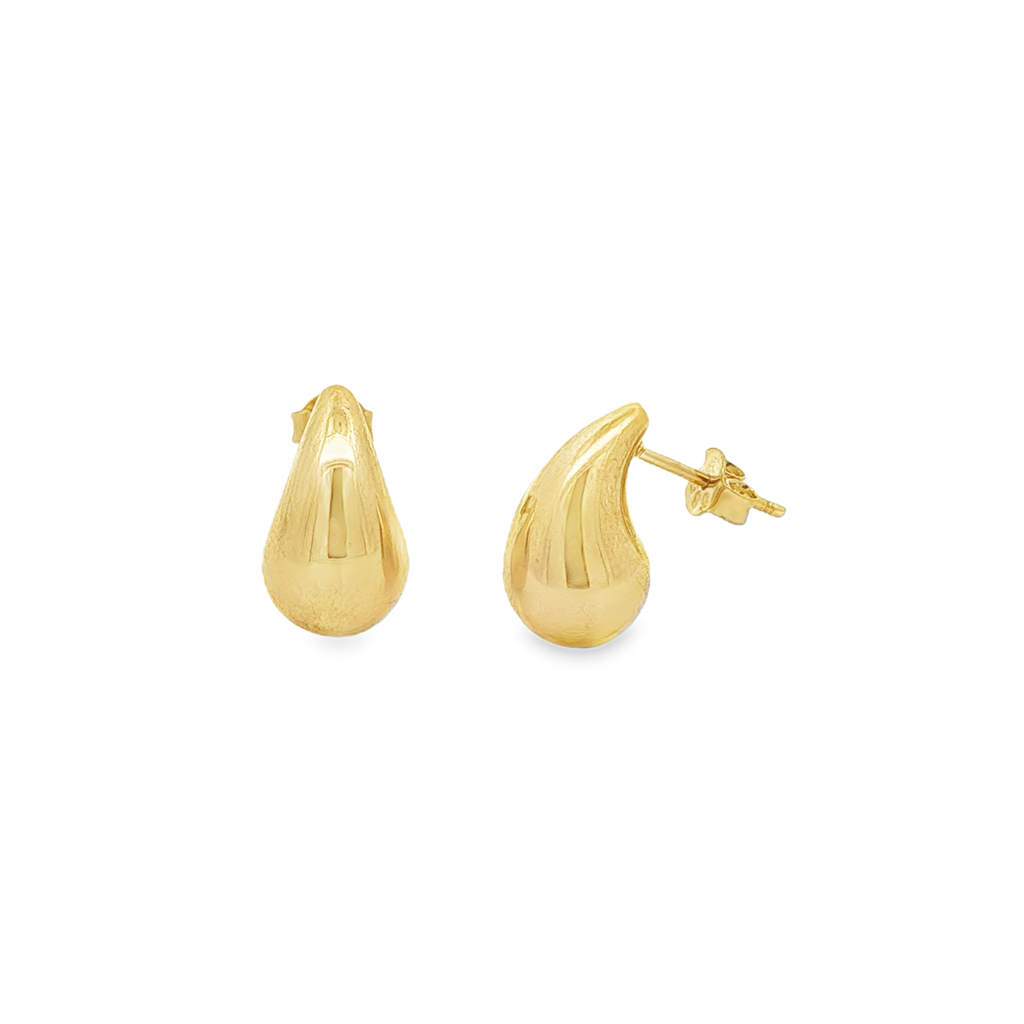 14K Yellow Gold Small Light Drop Post Earrings