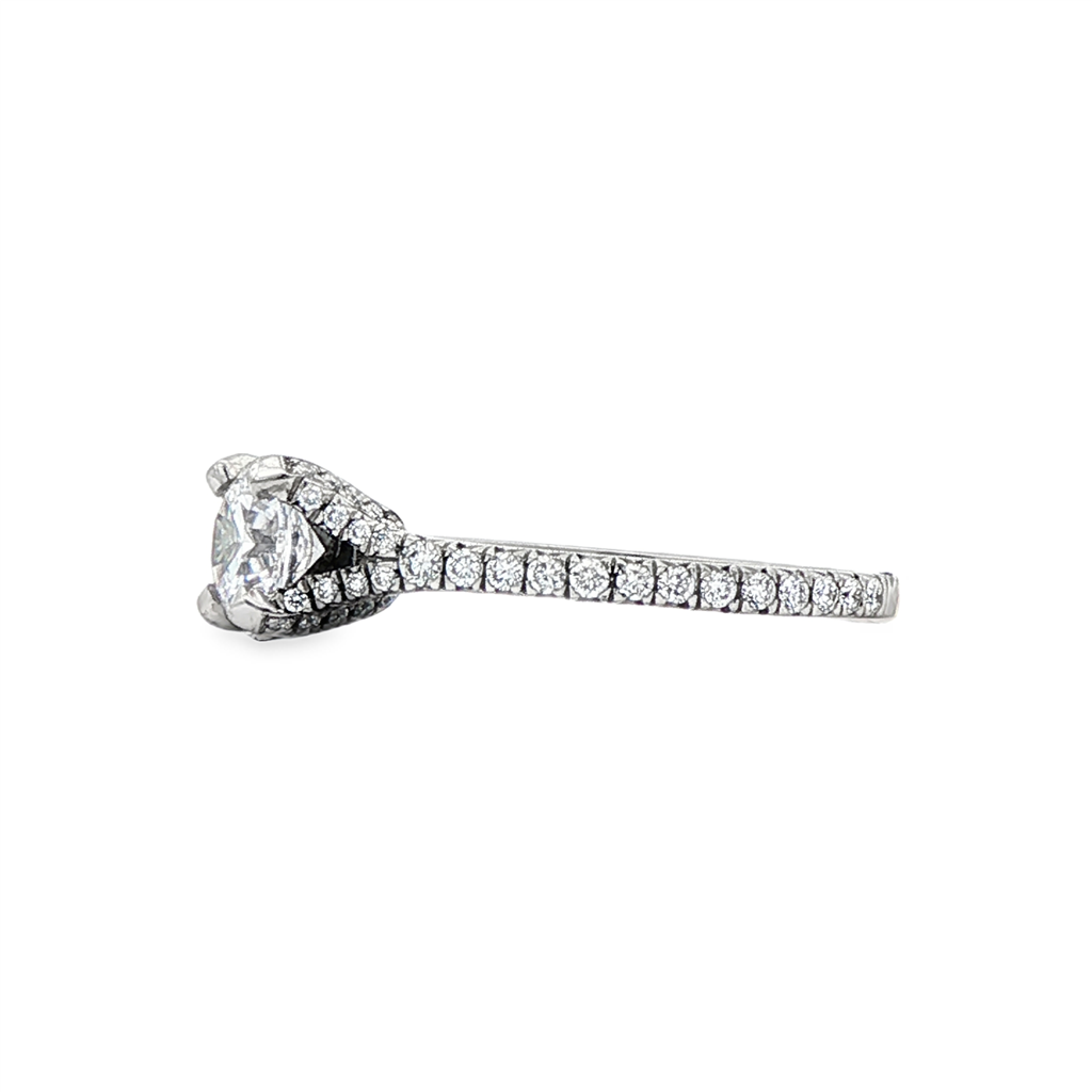 Platinum Diamond Semi-Mount Engagement Ring – 0.43ctw.