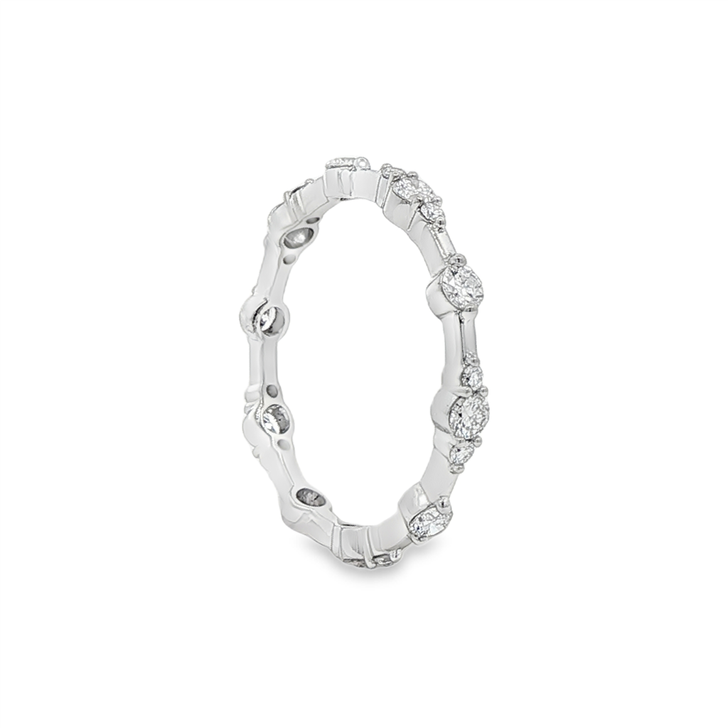 14K White Gold Lab Diamond Whisper Band – 0.58ctw.