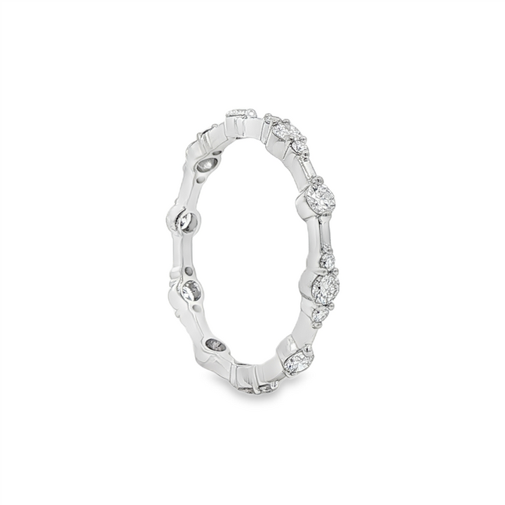14K White Gold Lab Diamond Whisper Band – 0.58ctw.
