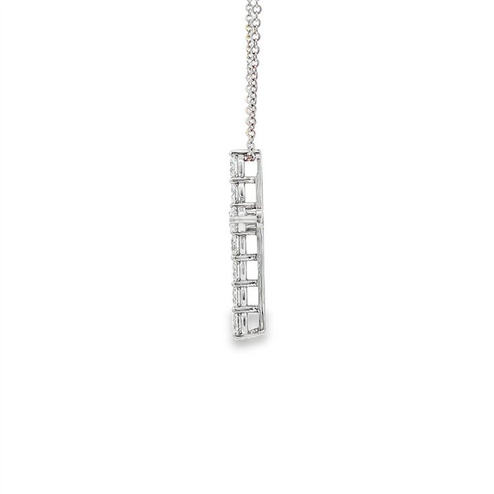 14K White Gold Lab Diamond Cross Pendant – 0.93ctw.