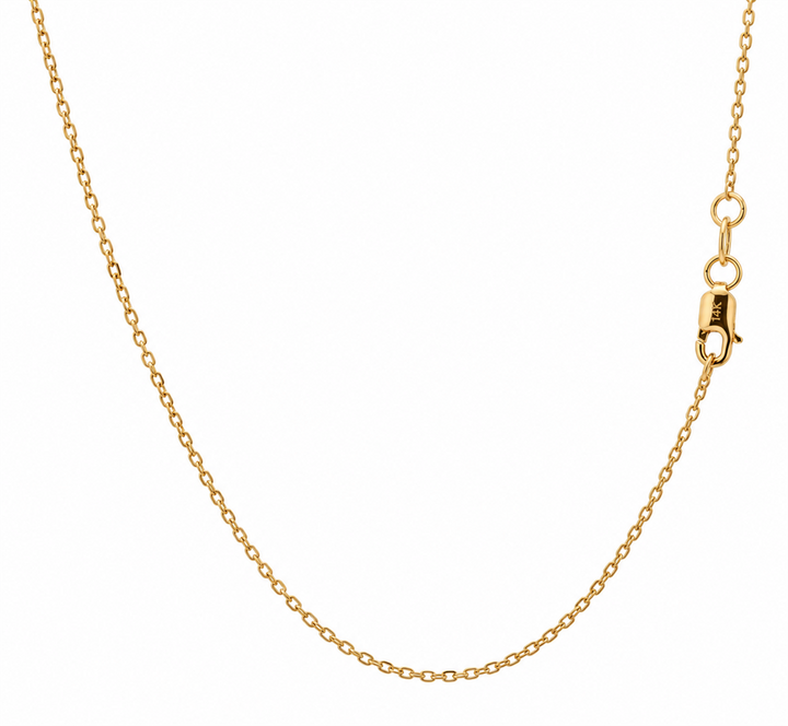 14K Yellow Gold Natural Diamond Bezel & Bead Smile Necklace – 0.14ctw