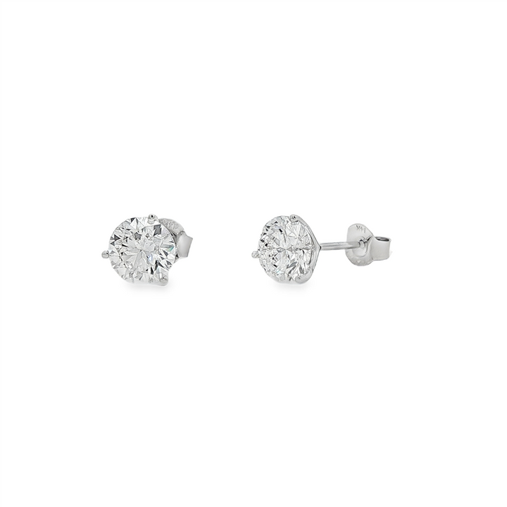 14K White Gold Lab Grown Diamond Stud Earrings – 3.05ctw.