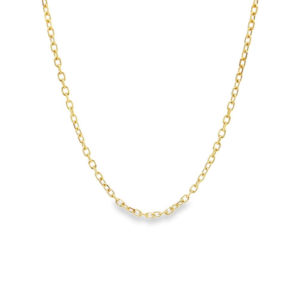 14K Yellow Gold 1.9mm Diamond-Cut Rolo Chain - 20"