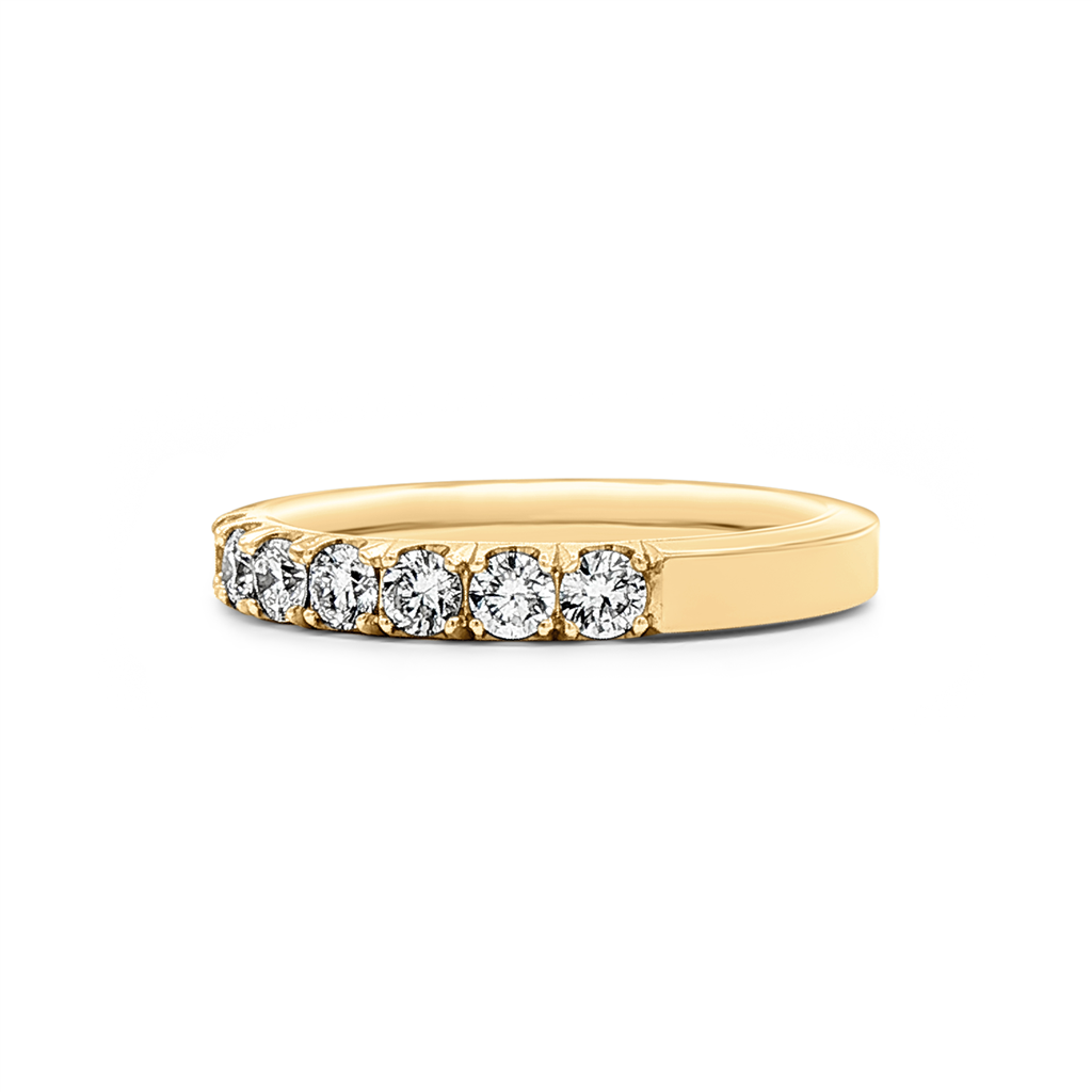 14K Yellow Gold Lab Diamond Band – 0.65ctw, Size 6.5