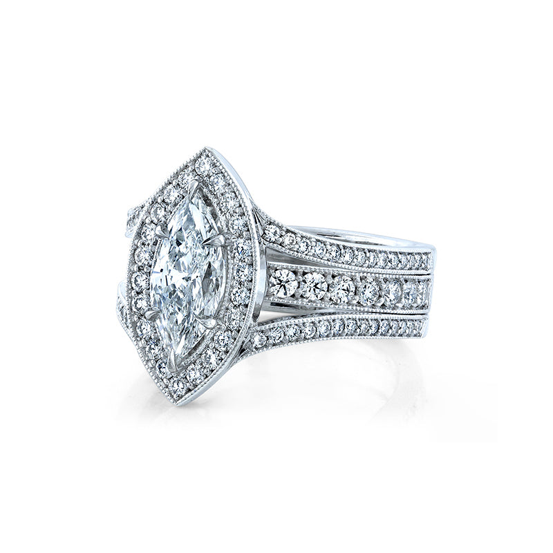 Platinum Custom Marquise Ring