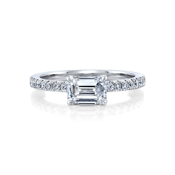 14k White Gold - Diamond Engagement Ring Setting