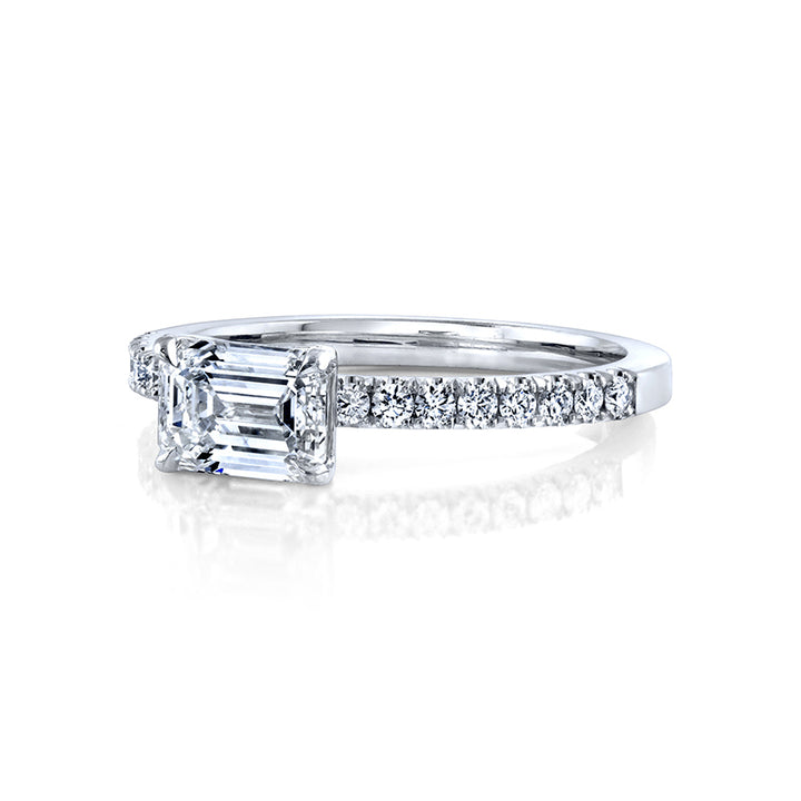 14k White Gold - Diamond Engagement Ring Setting