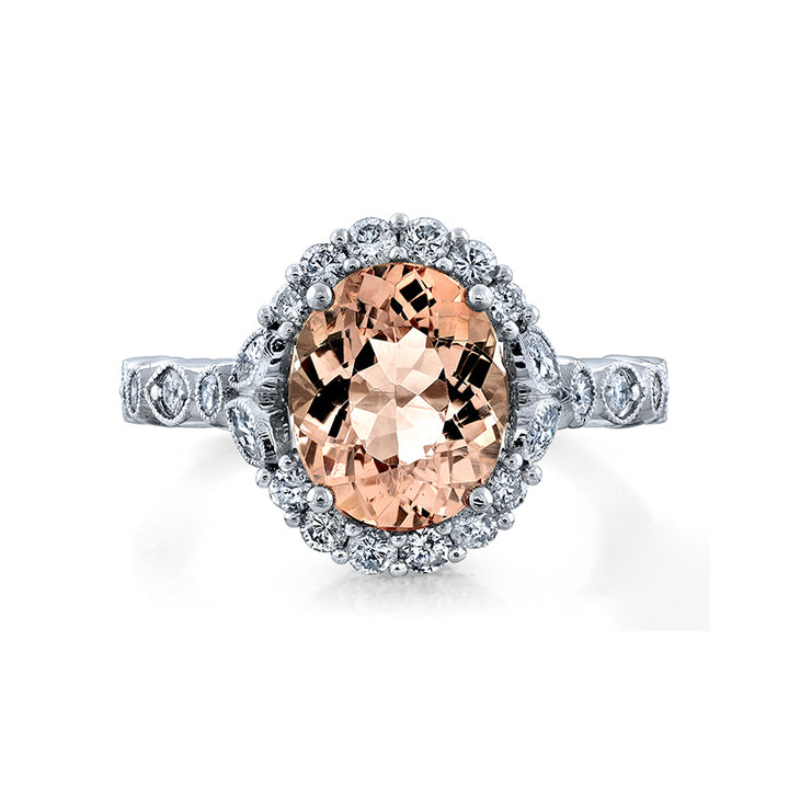 The Morganite Marquise-Round Bloom