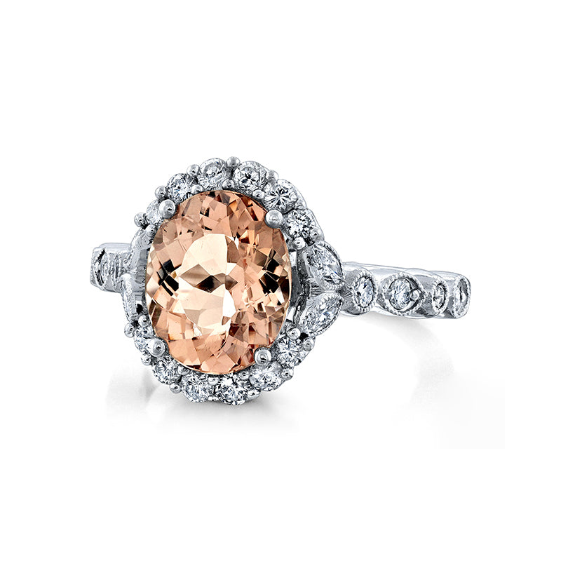 The Morganite Marquise-Round Bloom