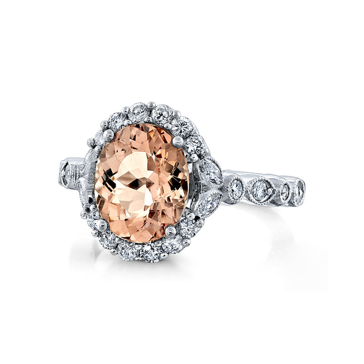 The Morganite Marquise-Round Bloom