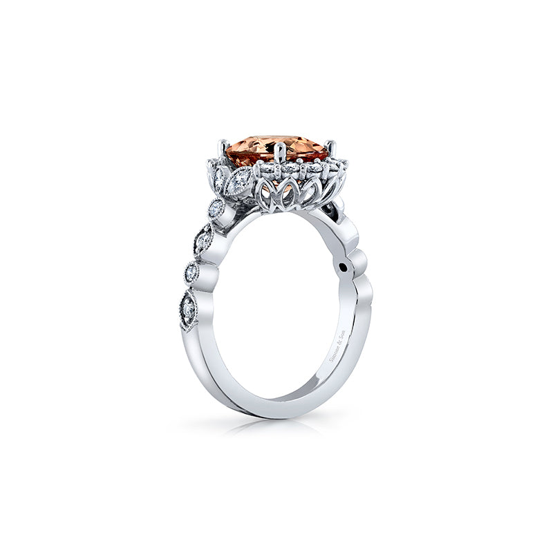 The Morganite Marquise-Round Bloom