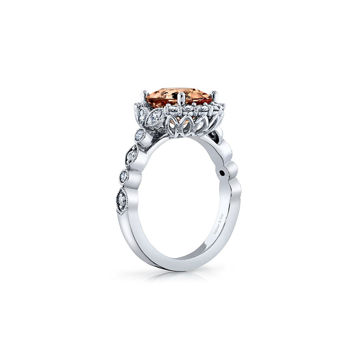 The Morganite Marquise-Round Bloom