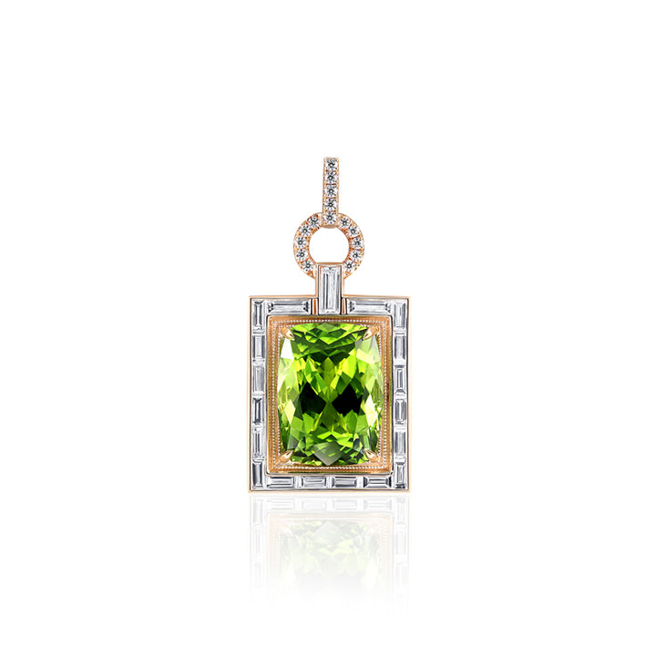 14K Yellow Gold Peridot Pendant