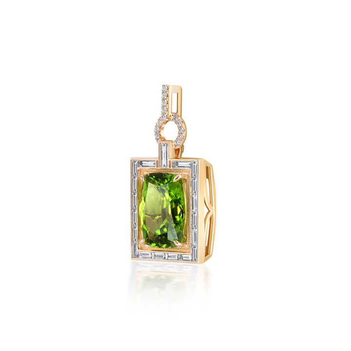 14K Yellow Gold Peridot Pendant