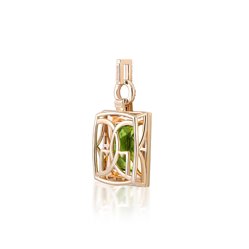 14K Yellow Gold Peridot Pendant