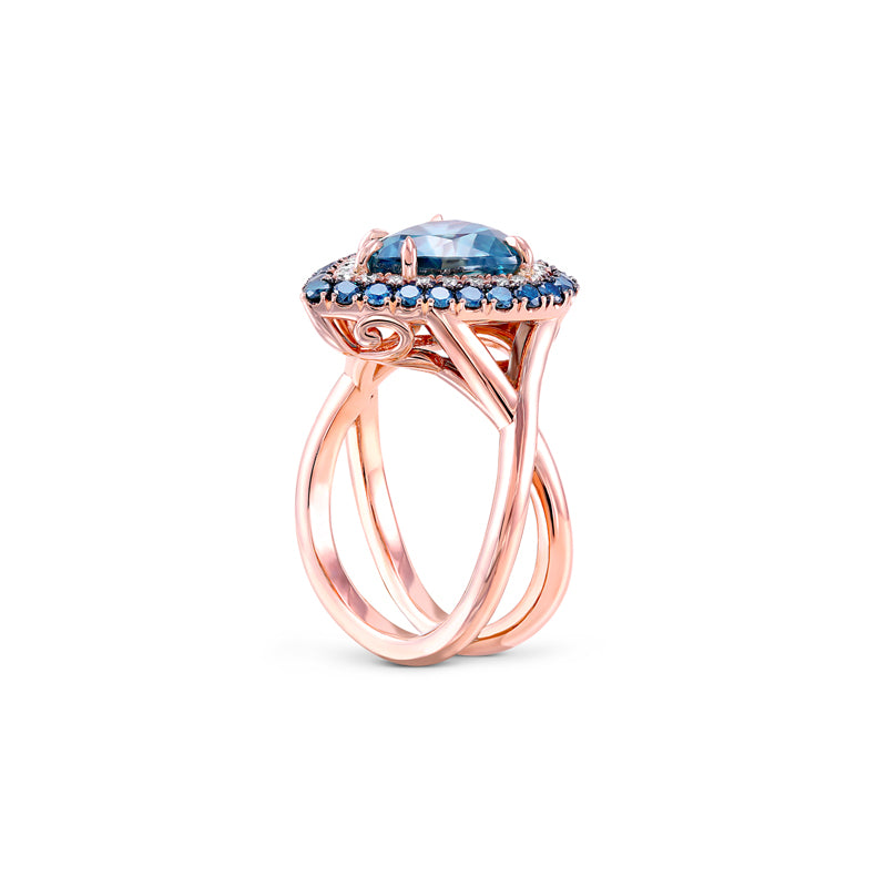 14K Rose Gold Zircon Ring