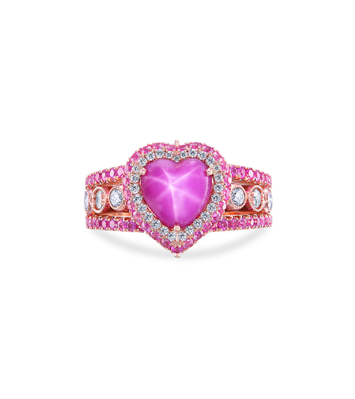 Pink Heart Star Sapphire