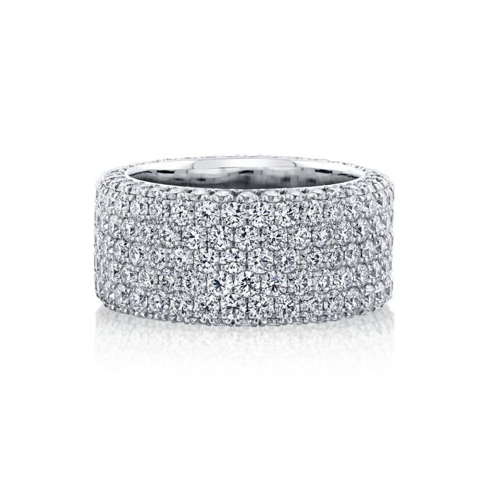 Mulit Pave Diamond Wedding Band