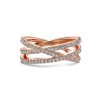 Multi Criss Cross Diamond band by Simone and Son