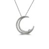 White Gold Diamond moon pendant By Simone and Son